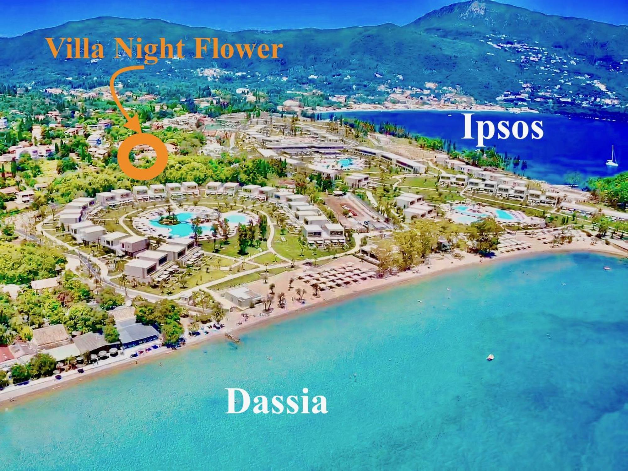 דאסיה Beach Villa Night Flower With Private Pool By Dadovillas מראה חיצוני תמונה